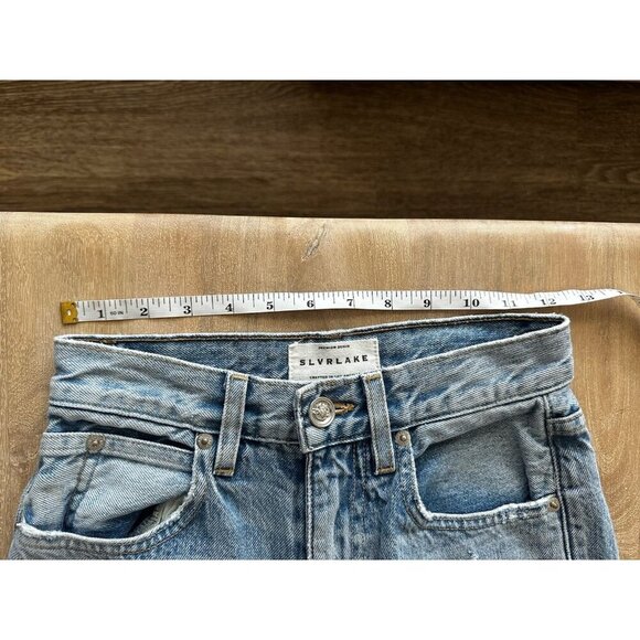 SLVRLAKE London Straight Leg High Rise Jeans in Heartache Size 23 - Picture 13 of 13
